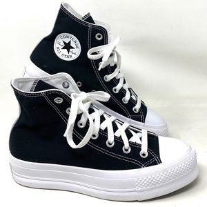 Converse Chuck Lift Platform High Canvas Black Women Sneakers Custom 569005C-BLK